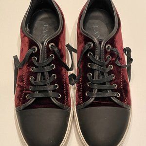 LANVIN PATENT TOE CAP SNEAKER
